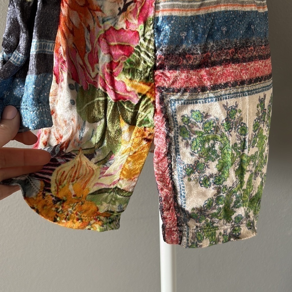 Soft Surroundings Velvet Floral Ashbury Tunic Top - Picture 7 of 13